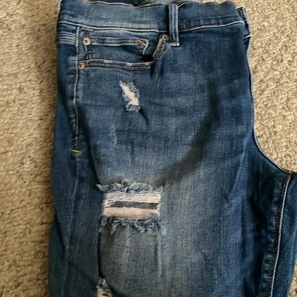 Express Stretch+ Performance Destructed Mid-rise Skinny Jeans Sz 12 - Picture 10 of 10